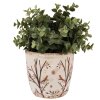 Clayre & Eef 6CE1641S Kvetináč do interiéru béžovo hnedý Ø 13x12 cm