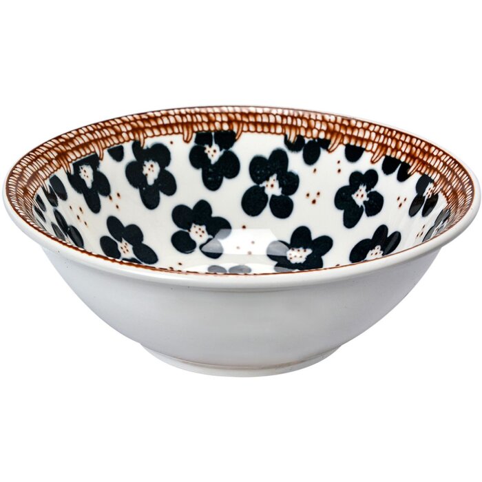 Clayre & Eef 6CEBO0064 Misa na polievku bielo-čierna Ø 15x5 cm - 300 ml
