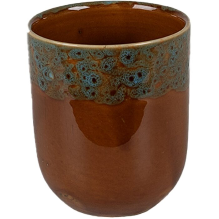Clayre & Eef 6CEMU0137 Hrnček hnedý Ø 7x8 cm - 150 ml