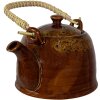 Clayre & Eef 6CETE0136 Čajník hnedý Ø 14x12 cm - 750 ml