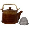 Clayre & Eef 6CETE0136 Čajník hnedý Ø 14x12 cm - 750 ml