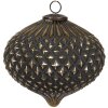 Clayre & Eef 6GL4319 Vianočná ozdoba čierna Ø 18x21 cm