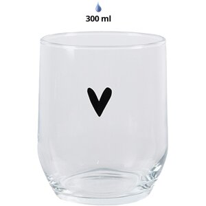 Clayre & Eef 6GL4398 Pohár na vodu transparentný 300 ml