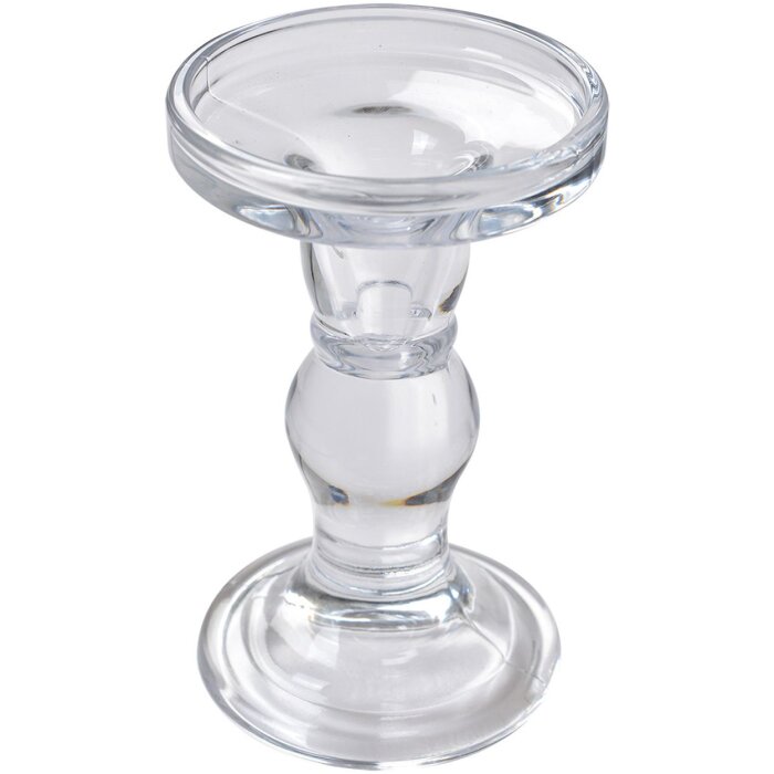Clayre & Eef 6GL4403 Sviečka na sviečku Crown Transparent Ø 8x14 cm