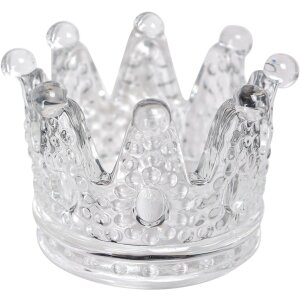 Clayre & Eef 6GL4430 Sklenený svietnik Crown...