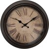 Clayre & Eef 6KL0808 Nástenné hodiny hnedé Ø 29x5 cm - 1xAA