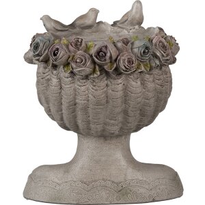 Clayre & Eef 6PR3896 Interiérový kvetináč sivý 22x20x26 cm