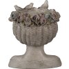 Clayre & Eef 6PR3896 Interiérový kvetináč sivý 22x20x26 cm