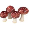 Clayre & Eef 6PR3899 Sviečková lampa Huby Červená, biela 30x17x17 cm