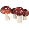 Clayre & Eef 6PR3899 Sviečková lampa Huby Červená, biela 30x17x17 cm