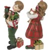 Clayre & Eef 6PR3920 Detská dekorácia červená, zelená 7x6x13 - 7x5x13 cm (2 ks)