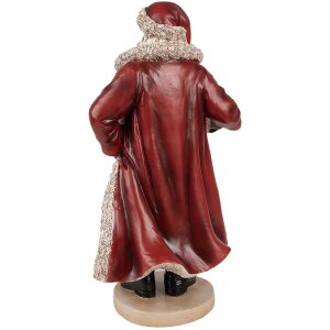 Clayre & Eef 6PR3951 Vianočná dekorácia Socha Otec Vianoc červená 18x14x33 cm
