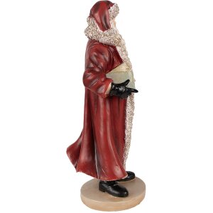Clayre & Eef 6PR3951 Vianočná dekorácia Socha Otec Vianoc červená 18x14x33 cm