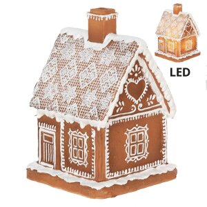 Clayre & Eef 6PR3974 Dekorácia domček s LED...