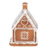 Clayre & Eef 6PR3974 Dekorácia domček s LED diódou hnedá 13x13x18 cm- 3xAAA