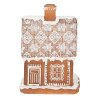 Clayre & Eef 6PR3974 Dekorácia domček s LED diódou hnedá 13x13x18 cm- 3xAAA