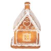 Clayre & Eef 6PR3974 Dekorácia domček s LED diódou hnedá 13x13x18 cm- 3xAAA