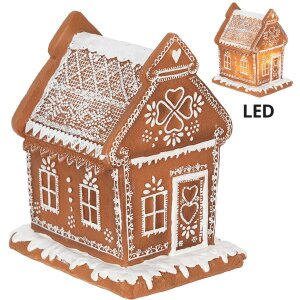 Clayre & Eef 6PR3975 Dekorácia domček s LED...