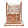 Clayre & Eef 6PR3975 Dekorácia domček s LED diódou hnedá 15x12x17 cm- 3xAAA