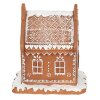 Clayre & Eef 6PR3975 Dekorácia domček s LED diódou hnedá 15x12x17 cm- 3xAAA