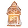 Clayre & Eef 6PR3975 Dekorácia domček s LED diódou hnedá 15x12x17 cm- 3xAAA