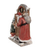 Clayre & Eef 6PR4945 Vianočná dekorácia Father Christmas LED Red Brown 18x8x22 cm
