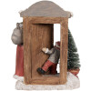 Clayre & Eef 6PR4945 Vianočná dekorácia Father Christmas LED Red Brown 18x8x22 cm