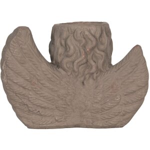 Clayre & Eef 6TE0401S Kvetináč do interiéru Angel Grey 23x13x17 cm