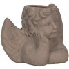 Clayre & Eef 6TE0401S Kvetináč do interiéru Angel Grey 23x13x17 cm