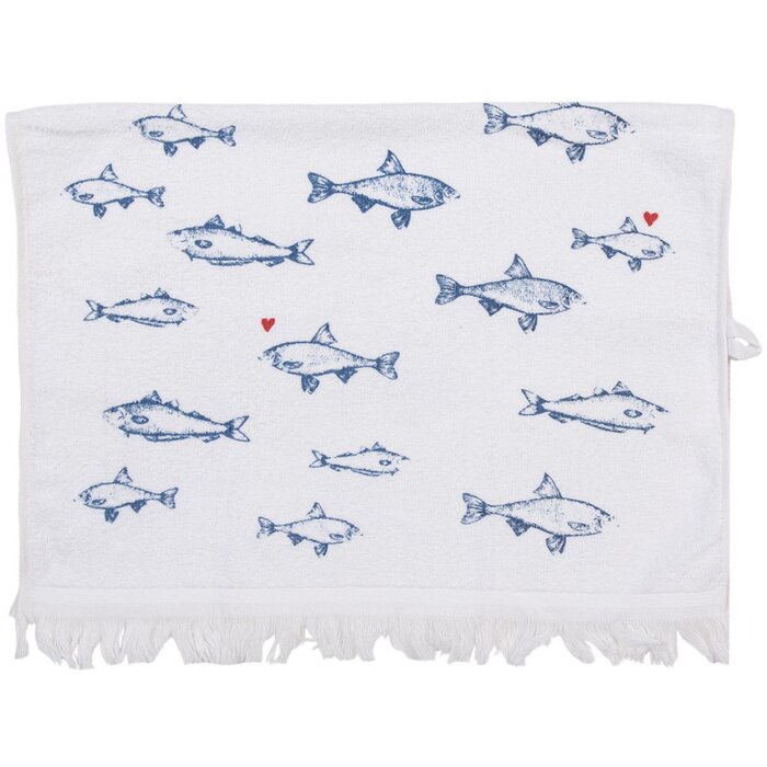 Uterák pre hostí Clayre & Eef CTSSF White Blue 40x66 cm