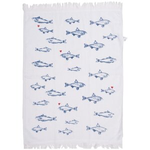 Uterák pre hostí Clayre & Eef CTSSF White Blue 40x66 cm