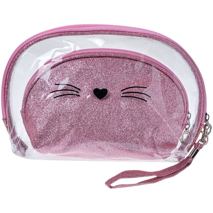 Juleeze JZSET0002P Kozmetická taška ružová (sada 2 ks) 24x15 - 19x12 cm