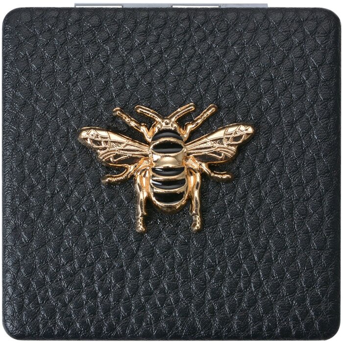 Juleeze JZSP0007Z Ručné zrkadlo čierne 6x6 cm