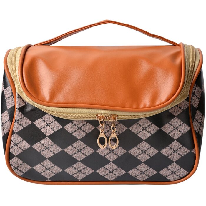 Juleeze JZTB0055 Dámska toaletná taška čierna, béžová 22x13x14 cm