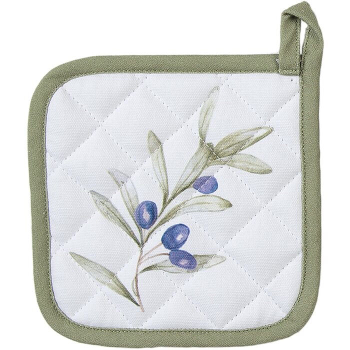 Clayre & Eef OLF45K Chňapka detská béžovo zelená 16x16 cm