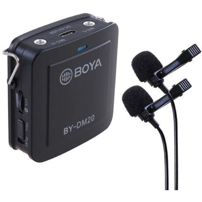 Boya BY-DM20 Duo lavalier mikrofón iOS Android USB-C USB-A Stereo/Mono 3,5 mm výstup