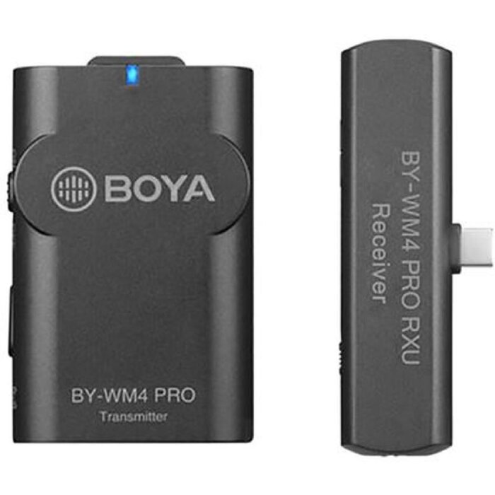 Boya BY-WM4 Pro-K5 Lavalier mikrofón Bezdrôtový 2,4 GHz USB-C pre Android