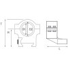 Montážna súprava kužeľa 25-30 mm Dual-T Ring Bracket Black