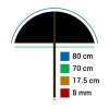 Falcon Eyes reflexný dáždnik UR-32T difúzor biely 80 cm