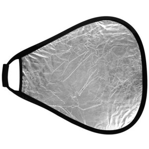 StudioKing Reflektor CRGSW60 Strieborný biely s rukoväťou 60 cm