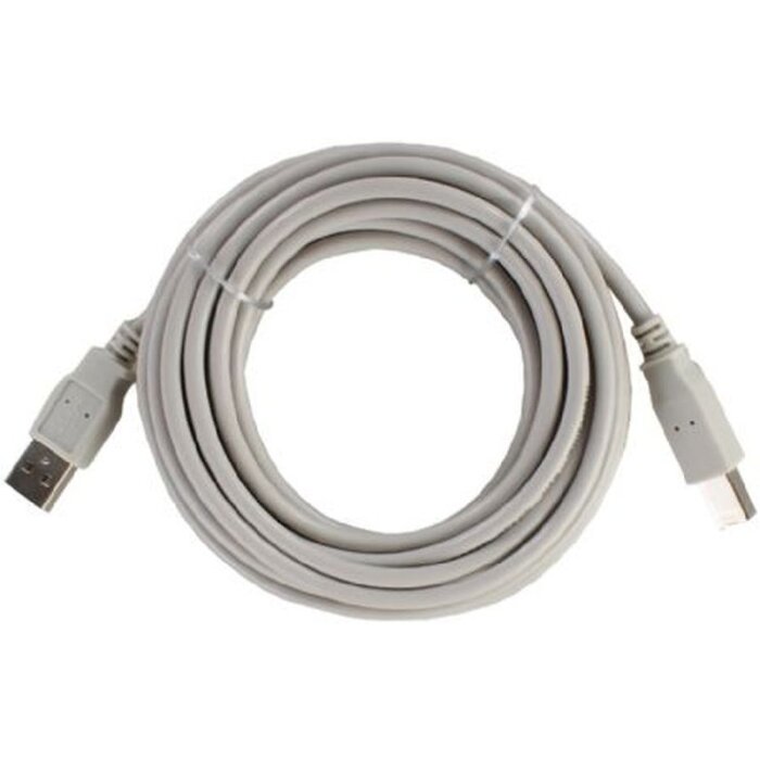 Štandardný kábel USB 2.0 5 m A-male na B-male sivý