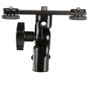 Falcon Eyes CLD-14A Twin Mount Tilting Bracket s 2 hot shoe adaptérmi HS-20M