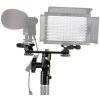 Falcon Eyes CLD-14A Twin Mount Tilting Bracket s 2 hot shoe adaptérmi HS-20M