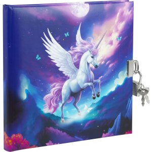Goldbuch diár so zámkom Diana Unicorn 16,5x16,5 cm 96 bielych strán