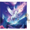 Goldbuch diár so zámkom Diana Unicorn 16,5x16,5 cm 96 bielych strán