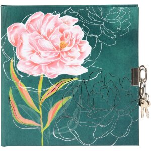 Goldbuch diár so zámkom Peony 16,5x16,5 cm...