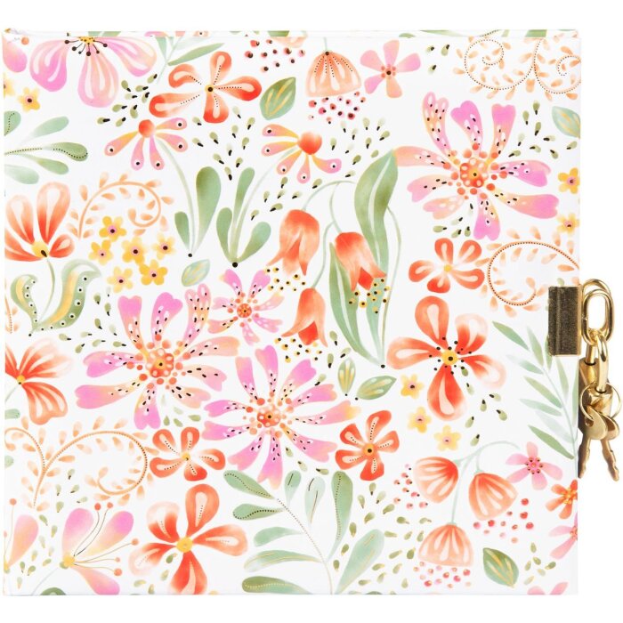 Goldbuch diár so zámkom Pianta rossa 16,5x16,5 cm 96 bielych strán