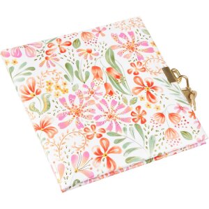 Goldbuch diár so zámkom Pianta rossa 16,5x16,5 cm 96 bielych strán