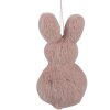 Clayre & Eef 65360 Dekoratívny prívesok králik 6x2x11 cm Ružová
