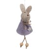 Clayre & Eef 65366 Dekoratívny prívesok králik 6x3x13 cm Fialová
